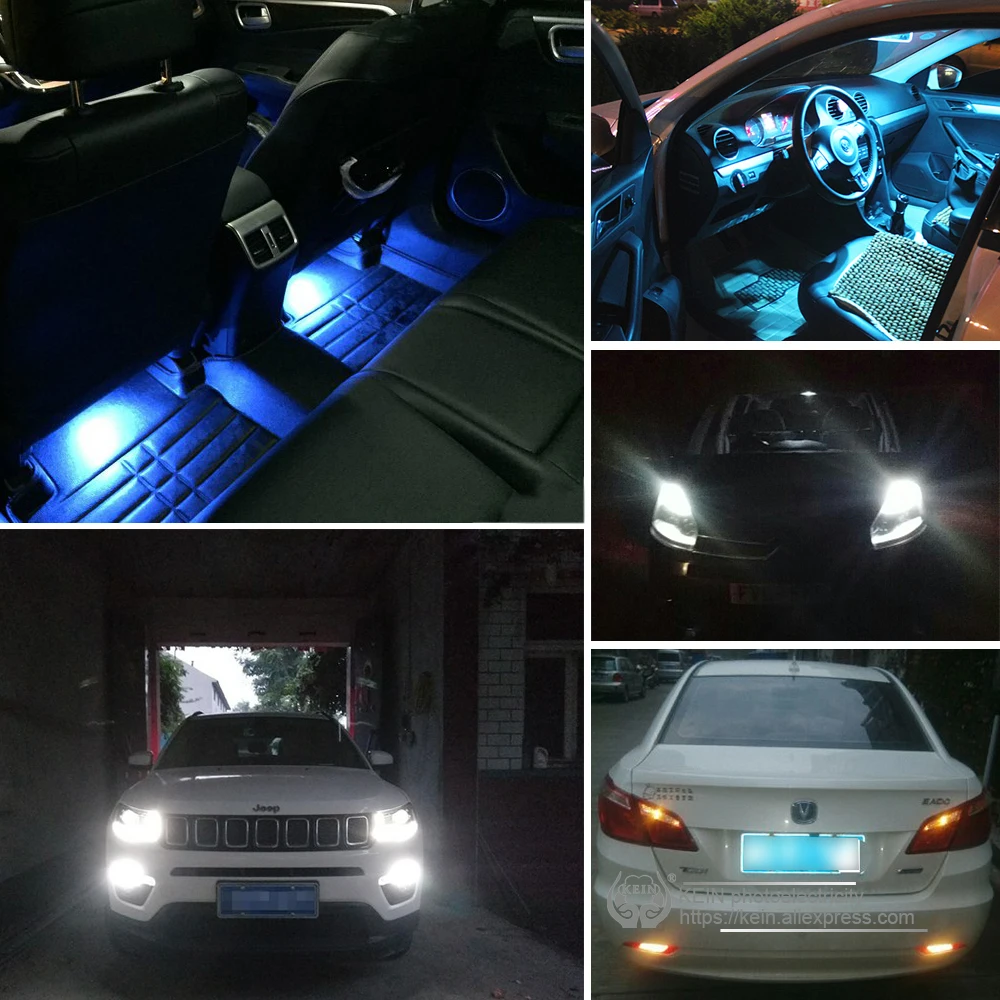 KEIN 2 шт. супер яркие H21W BAY9S BA9S BAX9S 57smd 3014 Светодиодный автомобильные габаритные огни