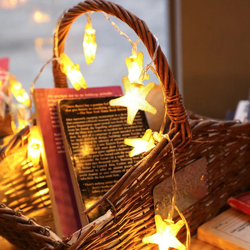 Ds20EUSeaStarMetal string light holiday fairy lamp (12)