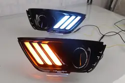 2X три Цвета светодиодный DRL автомобили дневного света лампы для Jeep Compass 2017-2018
