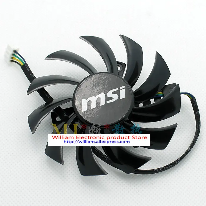 Новый оригинальный вентилятор для видеокарты MSI R5750 R6770 R6750 PLD08010S12HH диаметр 7 5 см|card