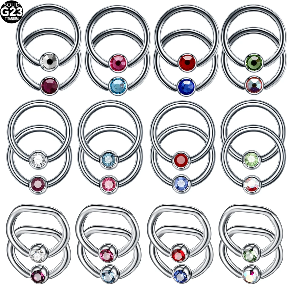 

1PC Titanium Nose Rings Nipple Piercings Helix piercings Conch Daith Piercing Earring Tragus CBR Captive Bead Rings Body Jewelry