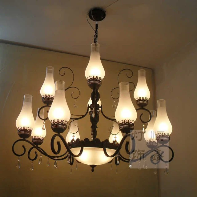 Moda lámparas de luz colgante de la lámpara de aceite de hierro moderna americana salón se.jpg 640x640.jpg Lampara de salon