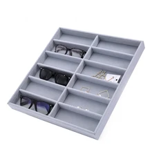Mordoa Glasses Storage 12 Grid Sunglasses Display Sunglass Organizer Eyewear Storage Jewelry Display Box Rack Shelf