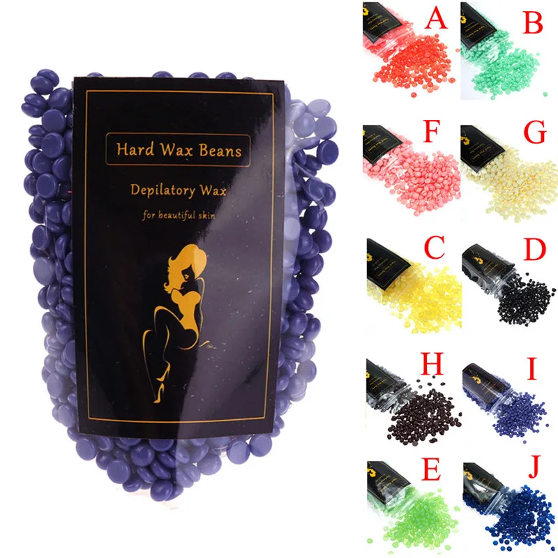 

50g Hair Removal Beans No Strip Depilatory Wax Hot Film Hard Wax Pellet Waxing Bikini Hair Removal Beans Hot Best Deal 10 Colors