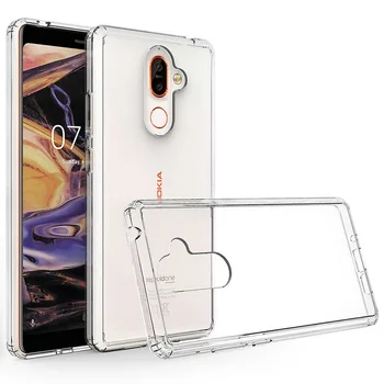 

30pcs/lot For Nokia 6.1 Plus X6 7.1 Plus X7 TPU+PC Anti-Knock Cover Crystal Clear Acrylic Hard Case For Nokia 2.1 3.1 Plus 5.1