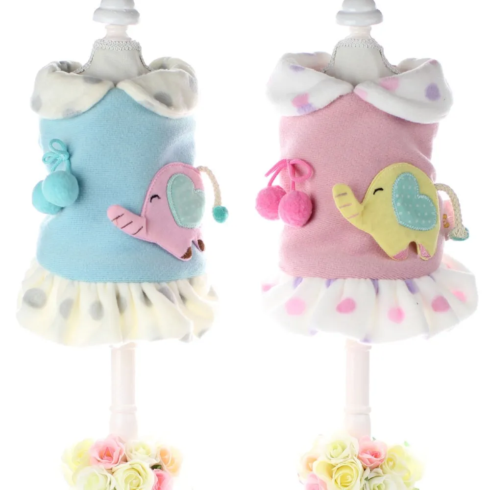 

Lovely Elephant Princess Yorkshire Chiwawa Autumn Dog Dress Cotton Pet Products Cat Clothing For Dogs Puppy Pet Dog Clothes