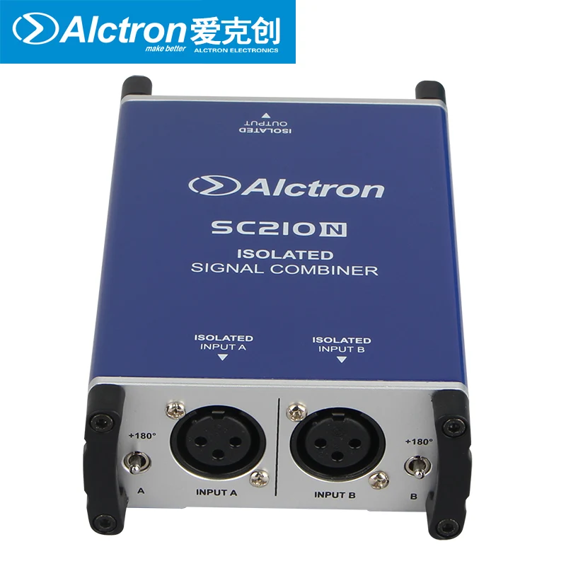 Alctron SC210N изолированный объединитель сигналов для выступления, alumnum сплава металлический корпус, микрофон комбайнер