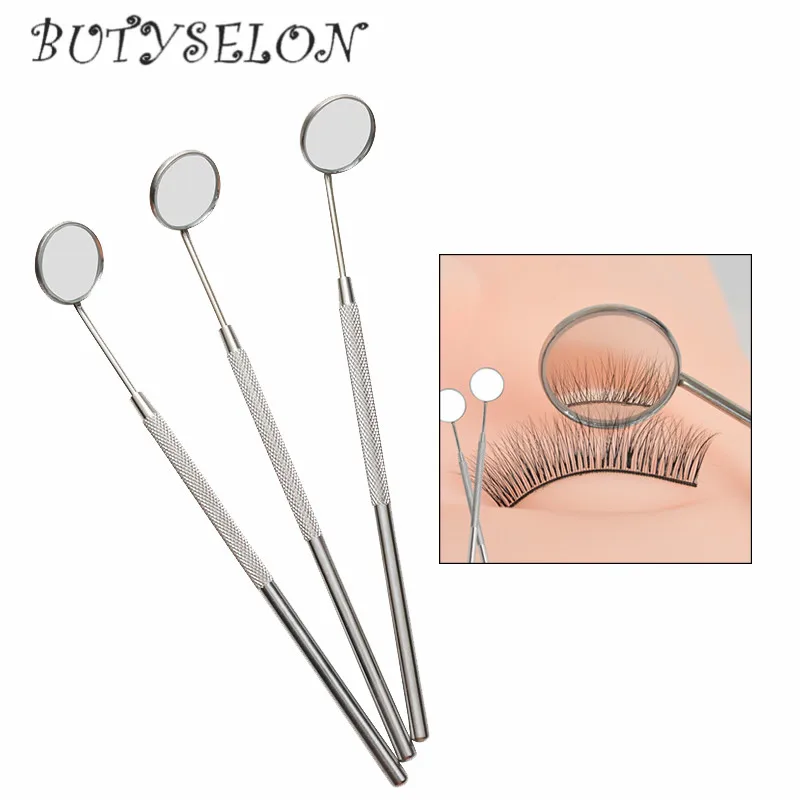 

Magnifying Checking Eyelash Extension Grafting and Mouth Oral Teeth Care Eyelashes Mirror Stainless Steel Handle Makeup Tools