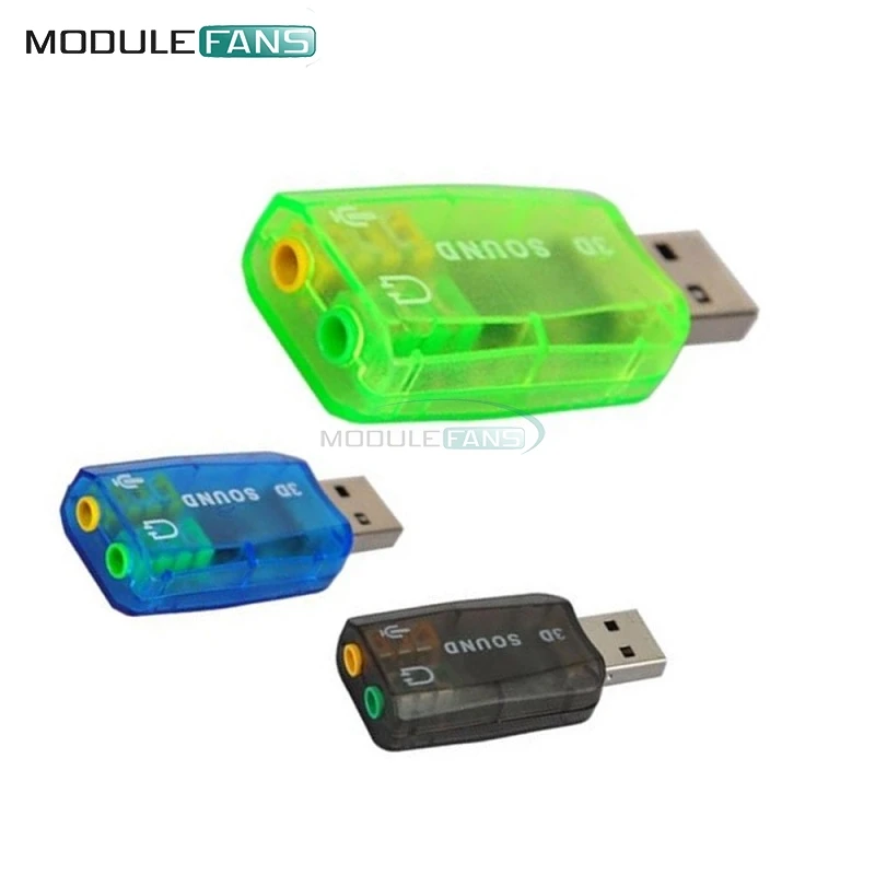 CM108 Chipset USB 2.0 To 3D Audio Sound Card Adapter Virtual 5.1