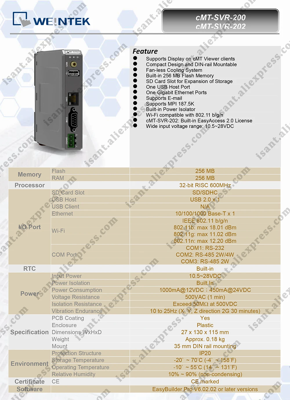 CMT-SVR-200 WEINVIEW/WEINTEK Clound HMI встроенный wifi Дисплей для iPad/iPhone/Android планшета/cMT-iV5( и