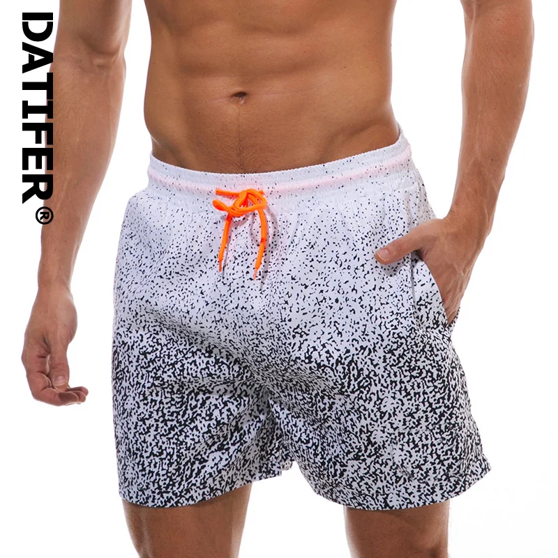 Cena 2020 Datifer Beach krótkie letnie szybkie suche męskie spodenki plażowe męskie spodenki do pływania Surf stroje kąpielowe męskie Athletic Running Gym Short