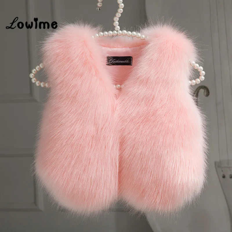 Baby Girls Faux Fur Bolero Soft Kids Wraps Party Coat Jacket Children