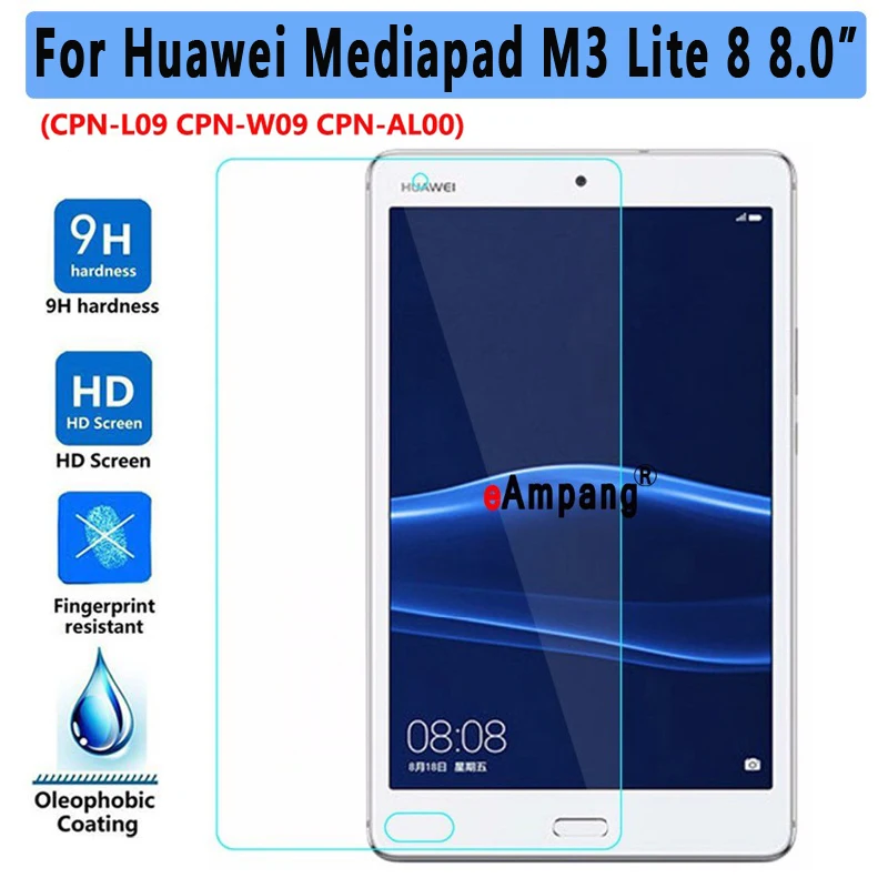 Закаленное Стекло для huawei Mediapad M3 Lite 8 8,0 CPN-L09 CPN-W09 CPN-AL00 прозрачный Экран защитная пленка планшет Экран протектор