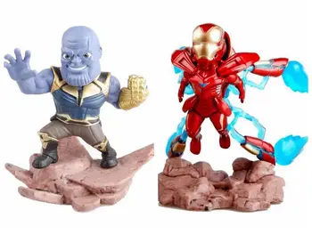 

4.5" Marvel Hero The Avengers 3 Thanos & Ironman MK50 Car Decoration Boxed 11.5cm PVC Action Figure Model Doll Toys Gift