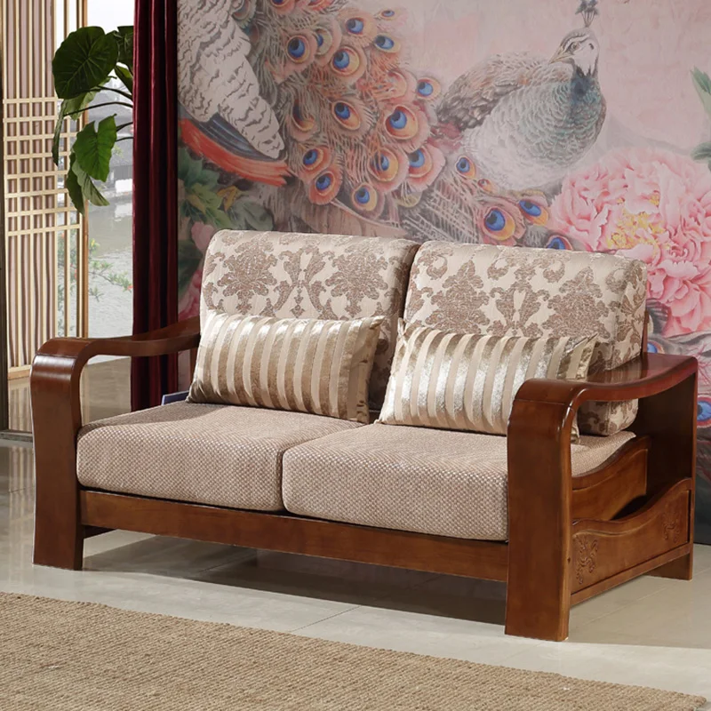 Furniture living modern Solid wood Simple Square sofa coffee table combination