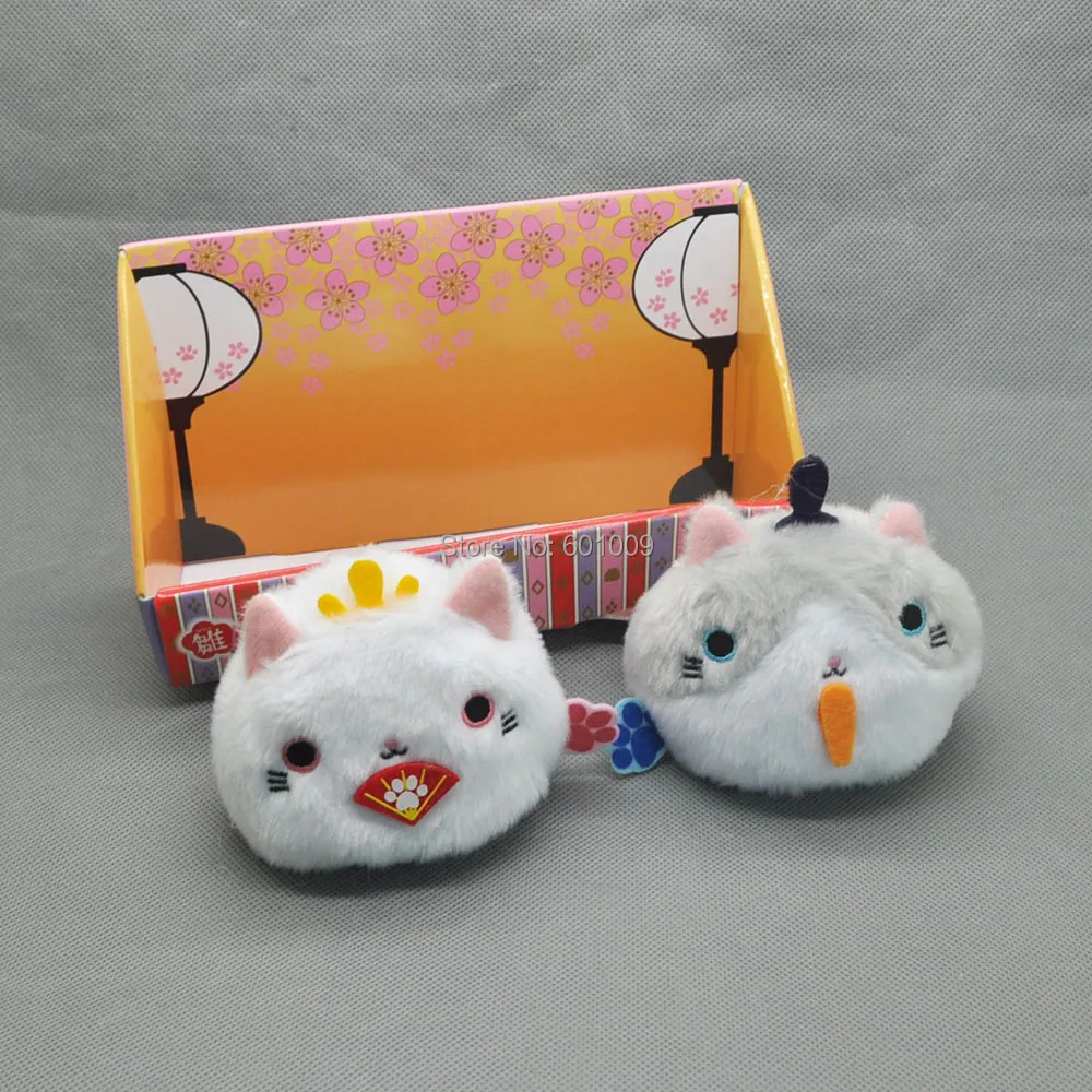 2 шт. Neko Atsume кошка с заднего двора " Мяу коллекция Dango Mochi плюшевые куклы розничная