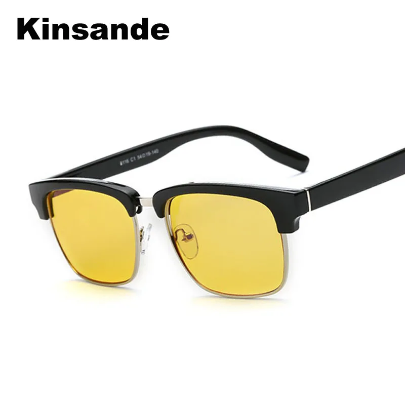 KINSANDE Square Computer Glasses Yellow Lens Anti Blue Ray Men Gaming