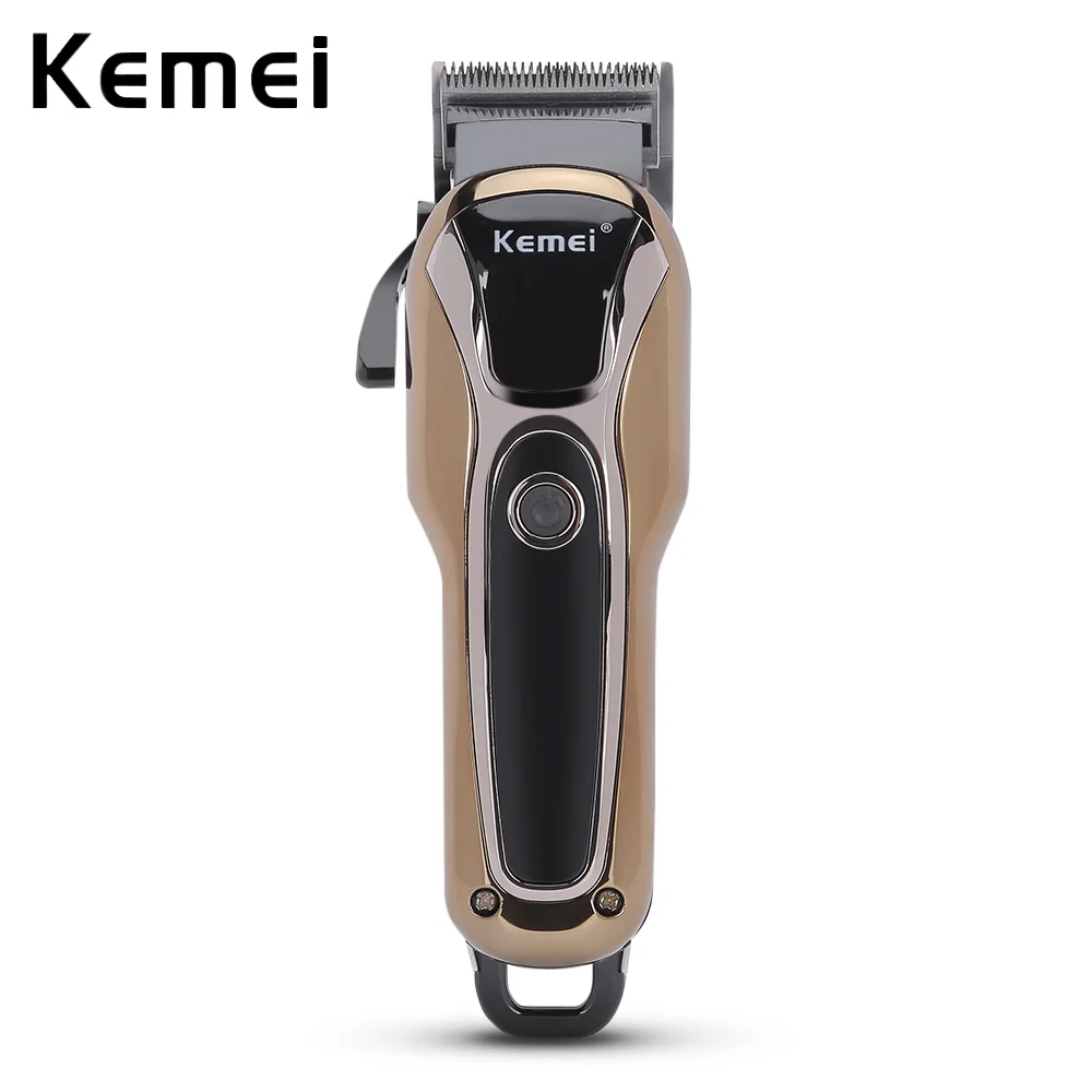 

Kemei KM - 1990 Hair Trimmers Rechargeable Electric Adjustable 5W Hair Clipper Haircut Trimmer with Comb LCD Screen