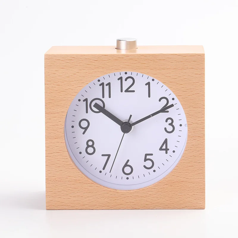 

Portable Wood Quality Alarm Clock Retro Portable Cute Mini Cartoon Alarm Double Bell Desk Table Digital Clock Home Decor