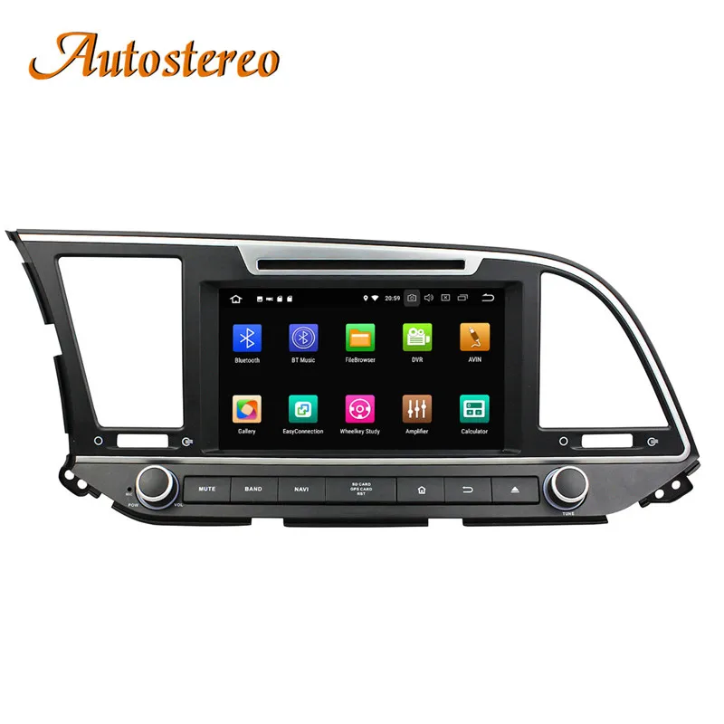 Discount Autostereo Android 8 4+32G Car DVD Player GPS navigation For Hyundai Elantra 2016- 2018 headunit multimedia player tape recorder 8