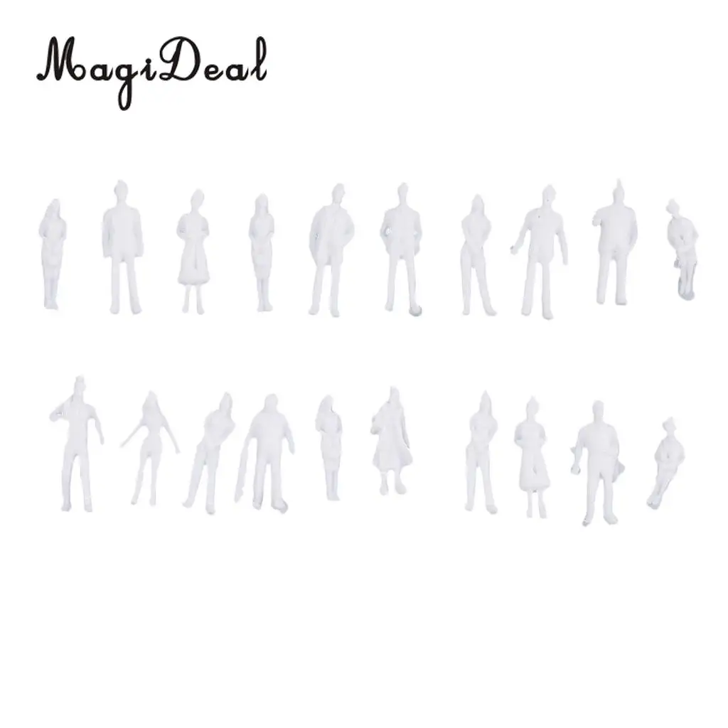 40pcs miniature figure 1/100 Architectural human scale diorama model ABS plastic people