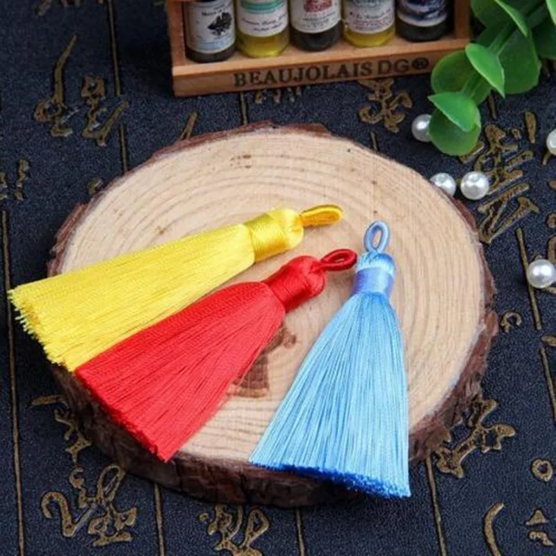DIY 2 шт серьги кисточкой украшения брелок принадлежности для рукоделия 6,5 см