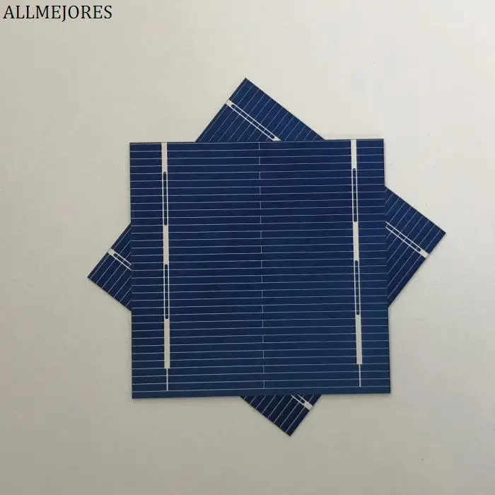 ALLMEJORES 50 шт. солнечные элементы поликристаллические 0,43 Вт 0,5 в 52 мм x 52 мм для DIY 12 в 24 В Солнечная Панель зарядное устройство