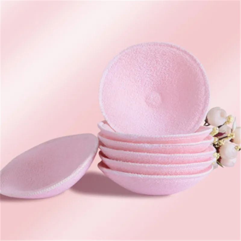 

2Pcs Feeding Breast Pads Soft Absorbent Cotton Washable Reusable Breastfeeding Breast Nursing Pad Pink Anti-overflow Nursing Pad