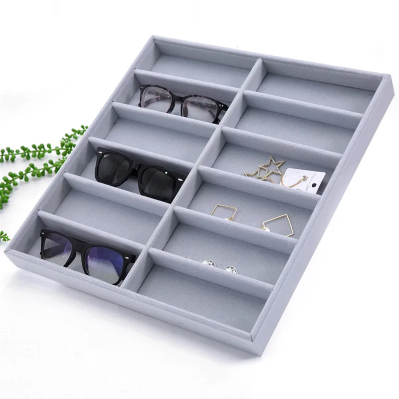 

Sunglasses Accessories Showcase Glasses Display Box Storage Desktop Organizer For 12 Pairs Eyewear Box
