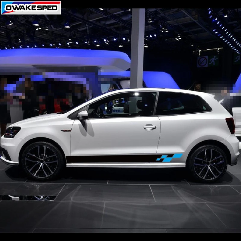 Автомобильная наклейка спортивные решетки графические полосы дверь боковая