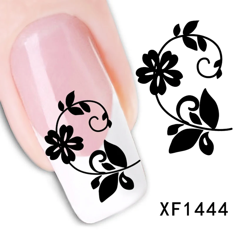 

ELECOOL 10 styles Bloomy Floral Flower Nail Art Sticker Decals Tips Beautiful DIY Nail Art Decorations Stickers
