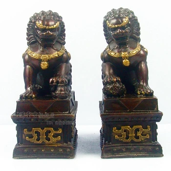 

Wholesale Old antique rare crafts Copper lion decoration reinforcement lock Brass CHINESE crafts