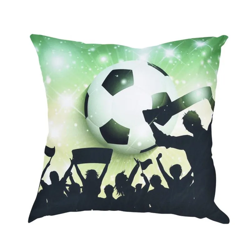 Soccor Print Pillow Case Polyester Sofa Car Cushion Cover Home Decor05