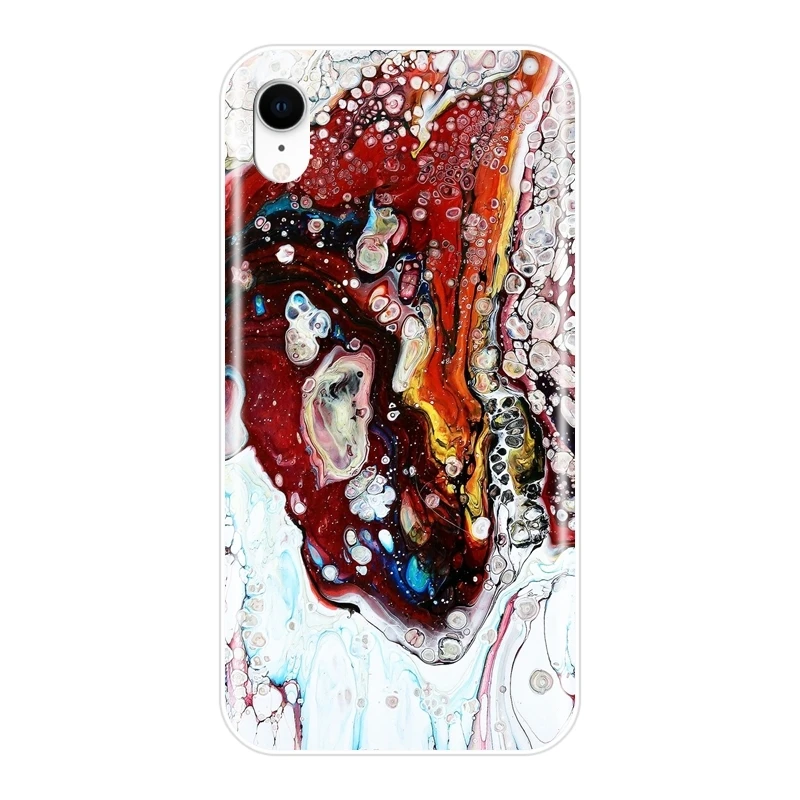 Чехол для телефона Apple iPhone 6 S 7 8 X XR XS Max мраморный синий камень Текстура Мягкая