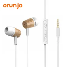 Orunjo K6 деревянные наушники гарнитура шумоизоляция бас и стерео HIFI