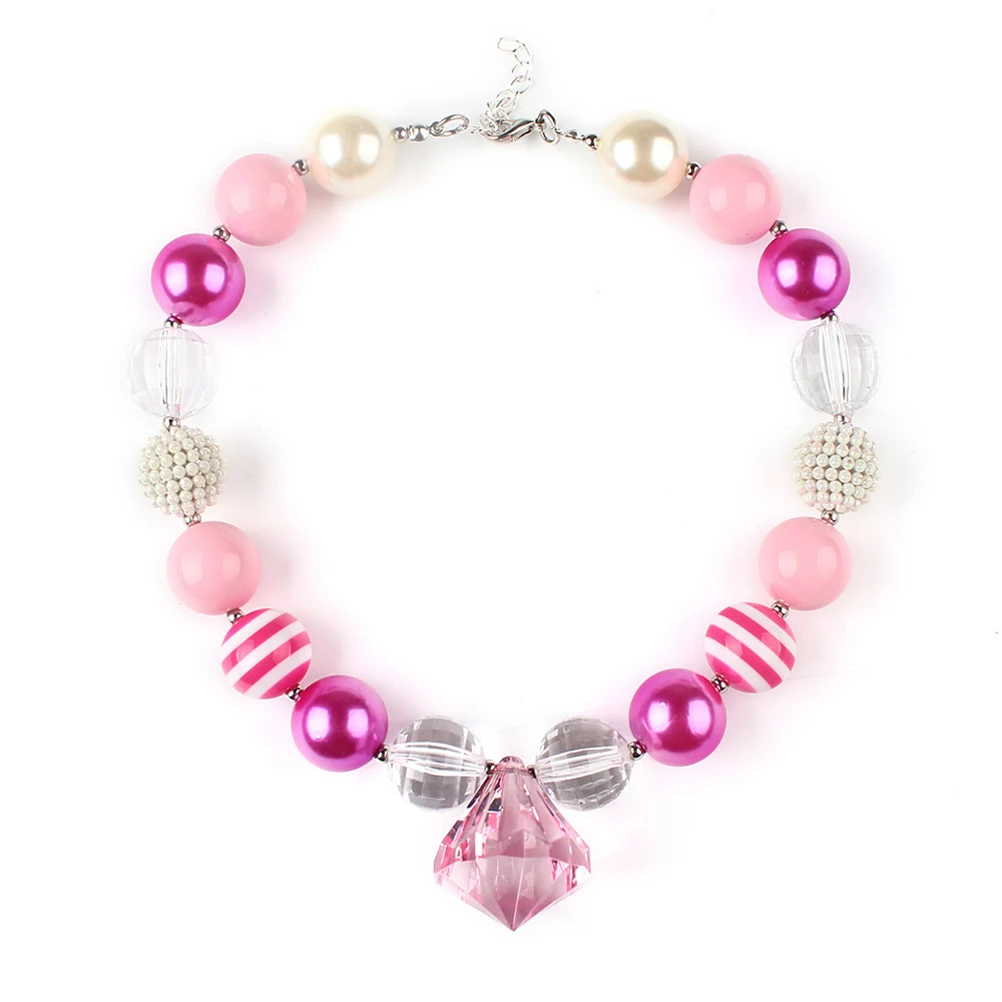 Little Girls Necklace Stylish Chunky Beaded Necklace Cute Jewelry
