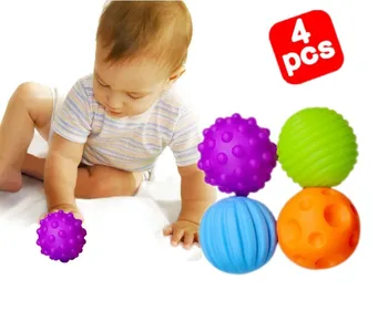 

6pcs Textured Multi Ball Set develop baby's tactile senses toy Baby touch hand ball toys baby training ball Massage soft ball
