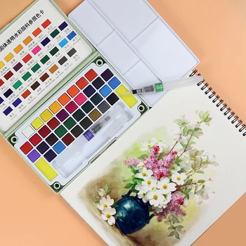 

BC 12/18/24/36 Colors Pigment Solid Watercolor Paints Set Professional Box With Paintbrush Watercolor Pigment Set Art Supplies