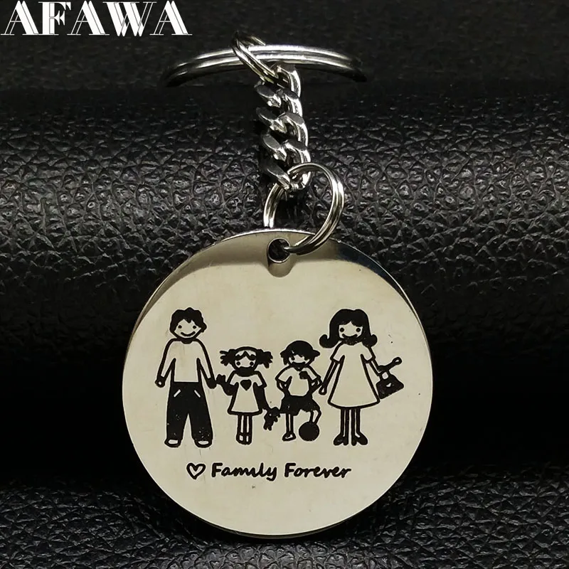 Модный знаменитый брелок из нержавеющей стали для женщин PAPA MAMA Hija ювелирный