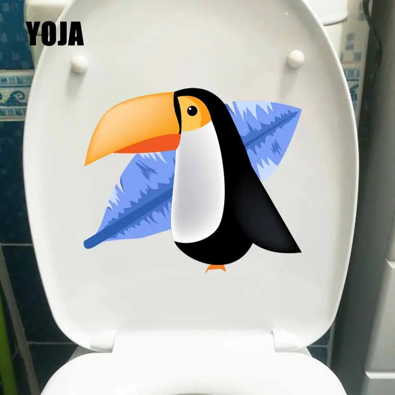 YOJA 23 1x18 7 см наклейка на сидение унитаза черная длинная фрезерованная птица