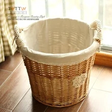 Новинка,, бинауральная ива, корейский стиль, тканевая художественная корзина для хранения, большая корзина для белья, многофункциональная