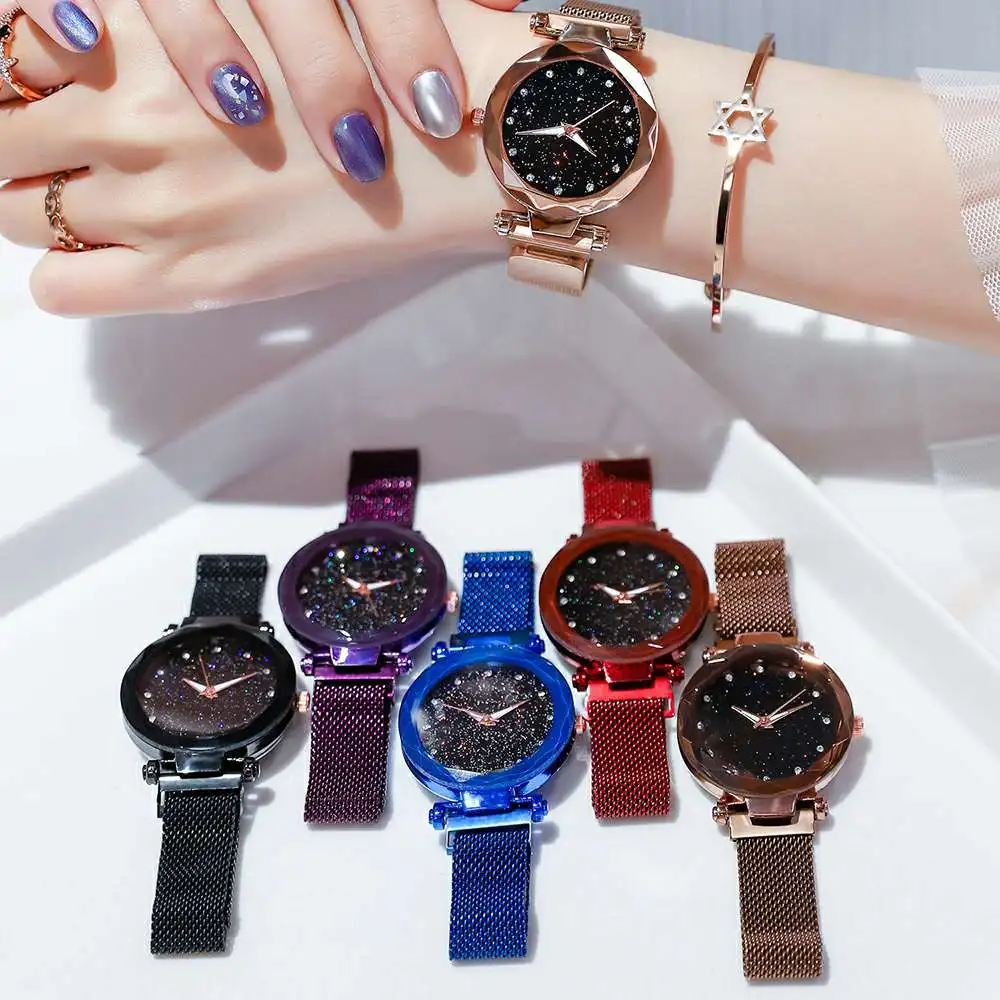 

Starry Sky Watch Women Magnetic Clasps Bracelet Waterproof Wrist Watch Ladies Top Brand Luxury Relogio Feminino Rose Gold Watch