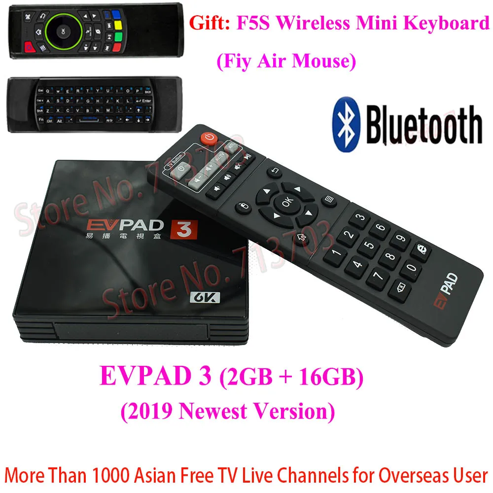 

2019 IPTV EVPAD 3 16GB 4K Smart Android TV Box Spain Korean Japanese Singapore Malaysia Taiwan Thailand Vietnam Sport TV Channel