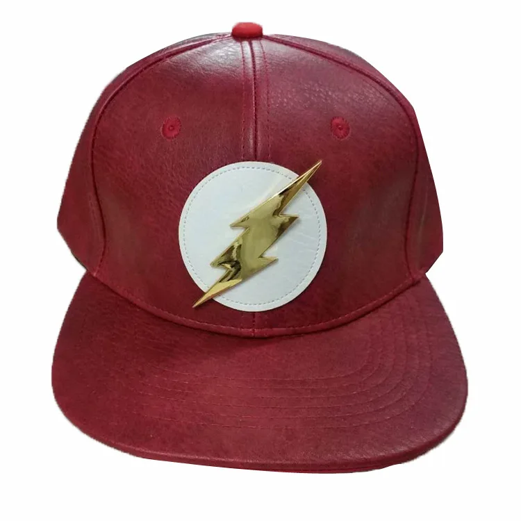 

2019 Summer NEW DC Shazam hip hop PU baseball cap The Flash casual wild hat cosplay Halloween topee