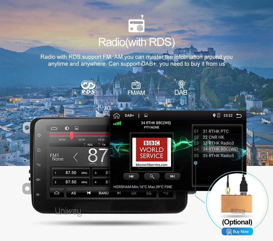 Best Uniway 9.0 Car DVD 2 din GPS radio stereo player for Volkswagen VW golf 6 passat b6 B7 Touran polo Tiguan  skoda octavia car dvd 28