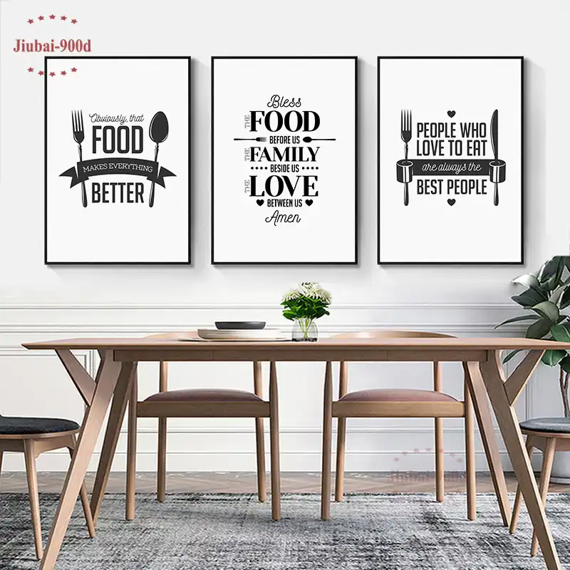 Decoracion De Cocina Cita De Comida Pintura En Lienzo