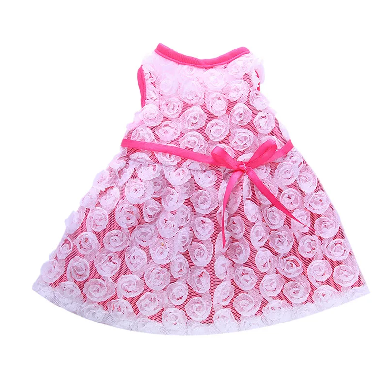 LUCKDOLL Cute Princess Dress Fit 18 Inch American 43cm Baby Doll Clothes Accessories,Girls Toys,Generation,Gift