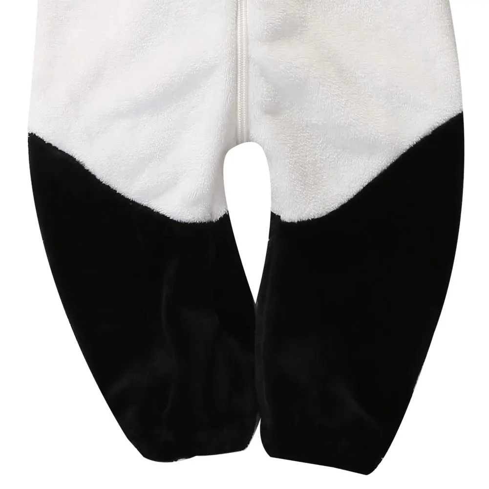 Pudcoco/одежда для сна для новорожденных; одежда для сна с капюшоном и длинными рукавами в форме панды; Детский костюм на молнии для сна и игр
