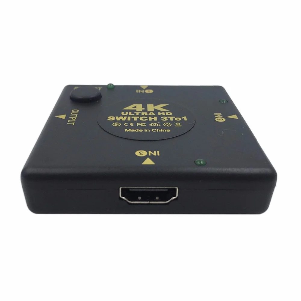 Besiuni 4 K Выключатель HDMI делитель 4 K* 2 K 3D Mini 3 переключатель порта HDMI 3 в 1 из Порты и разъёмы концентратор для DVD HDTV Xbox PS3 PS4 1080 P