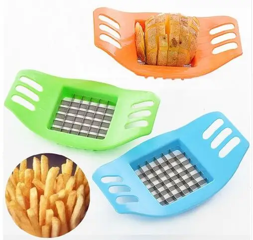 

1Pcs Creative DIY French Fries Cutter Strip Cutting Maker Manually Potato Slicer Potato Chips Kitchen Gadget Random Color